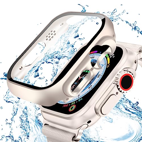 ANYOI 対応 Apple Watch ケース Ultra 3/2/1 49mm 防水 PC素材 アップルウォッチ カバー ガラスフィルム 一体型 アップルウォッチ ケース 耐衝撃 Apple Watch カバー 全面保護 装着簡単 高耐久 高透過率 防
