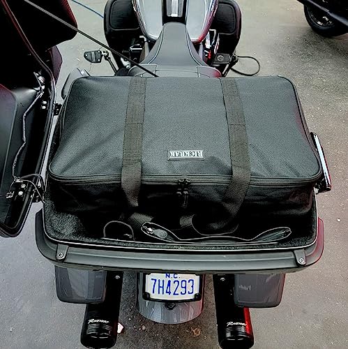 Alforja para motocicleta RickRak Tour Pak, equipaje de viaje portátil, resistente al agua, con cremallera completa, 24" x 15" x 5", color negro miniatura 2
