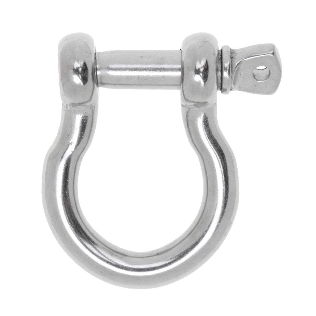 Inzopo Marine Chain Rigging Bow Type Anchor Shackle with Captive Pin for Boat Sailing 304 Stainless Steel - 10mm
