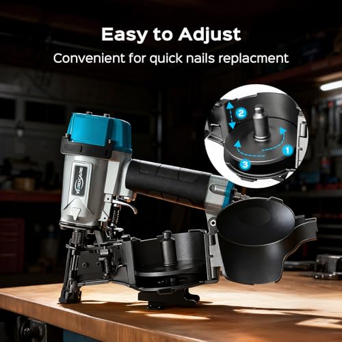 Image of YARDCARE 15‑Degree Pneumatic Coil Roofing Nailer for 7 /8″ to 1-3 /4″ Nails
