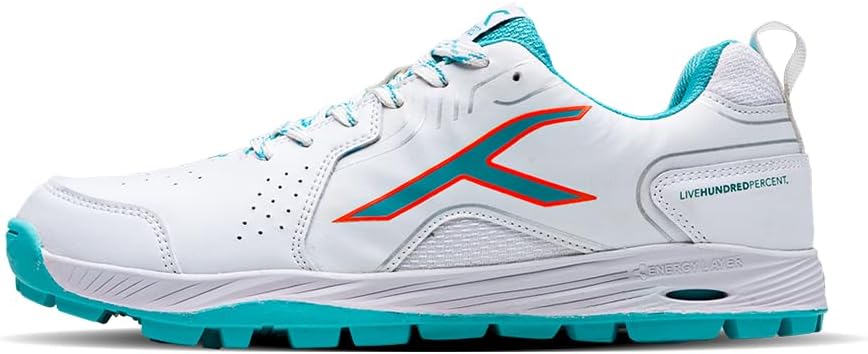 Hundred Pitch Force Cricket Shoes | Terraspike Studs | Embedded Support Plate for Stability | Lightweight & Durable | Ideal for Turf, Ground & Hard Surface