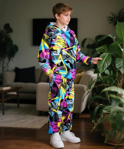 uideazone 5-14T Boys Hoodie Pant Sets Sweatsuit 3D Print Hooded Sweatshirt Sweatpant Set Kids 2 Piece Outfits Tracksuit2