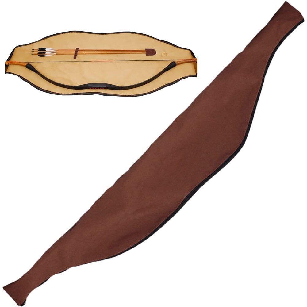 Keuyeo Archery Longbow Case Pu Leather Bow Carrying Bag Traditional Bow Storage Bag Bow Holster Bag for Outdoor Shooting Hunting