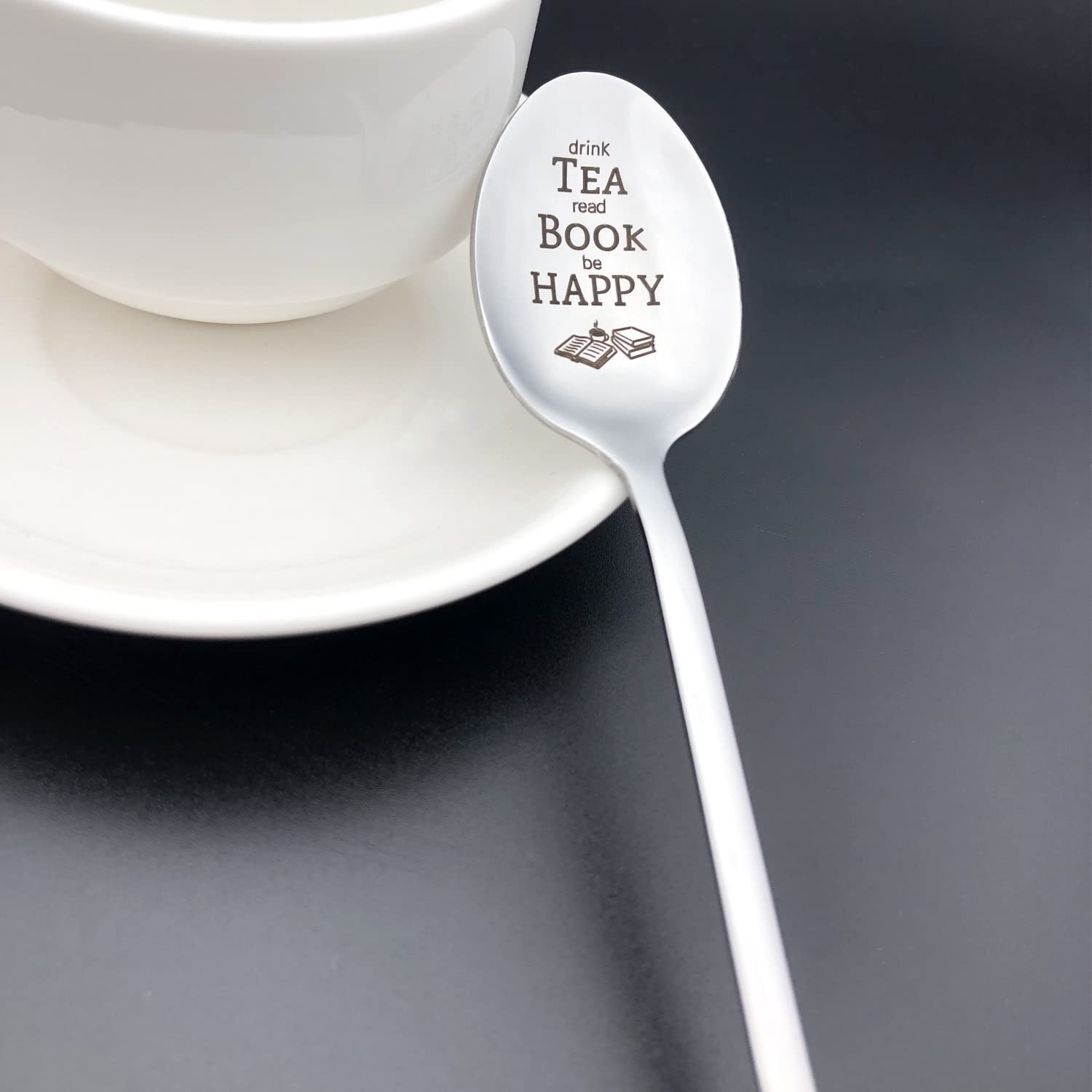 Levaukiem Funny Stainless Steel Spoon - 7.5 Inch, Coffee/Tea Spoon With Quotes, Gift For Book Lovers - View #7