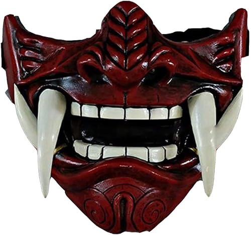 Miniatura 2 de Máscara japonesa Hannya De-mon Oni Sam-urai NOH Kabuki Prajna Devil Media Máscara Cosplay Adultos