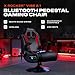 X Rocker Vibe 2.1 Bluetooth Pedestal Gaming Chair, with Wireless Audio, 2 Speakers, Subwoofer, Foldable, Padded Armrest, 5125401, 24
