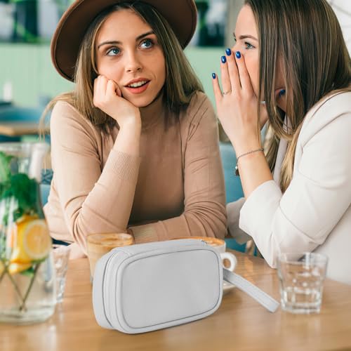 Image of Tampon Holder for Purse - Portable Tampon Storage Bag with Zipper - Period Bags for Women (Silver)