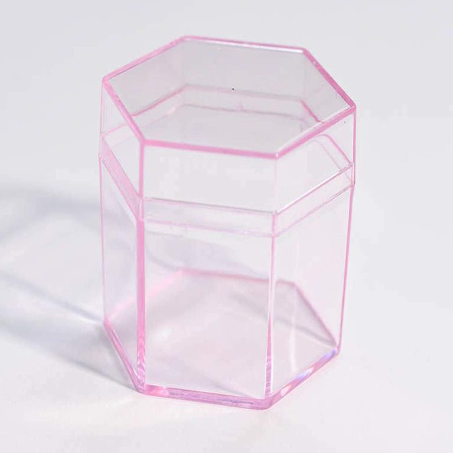 24 pudełka na monety 5x5 cm Sześciokątne różowe kwadraty do narodzin Chrzest Baby Shower, Komunia pudełka na drażetki ślubne zastępcze z pleksi przezroczyste do dekoracji decoupage