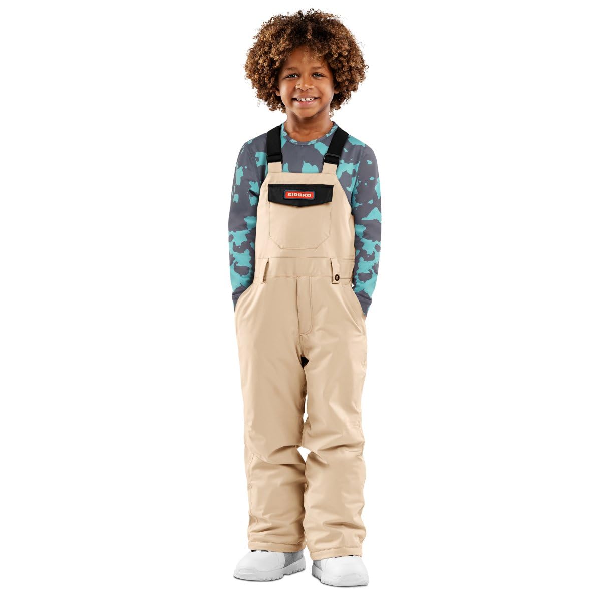 SIROKO Pantaloni sci e neve Native Beige Ragazzi e Ragazze 7-8 (128 cm), beige, 7-8 (128 cm)