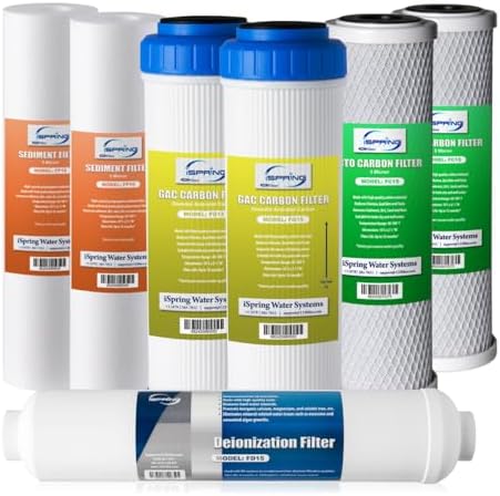 iSpring F7D 1-Year Reverse Osmosis Water Filter Replacement Cartridge ...