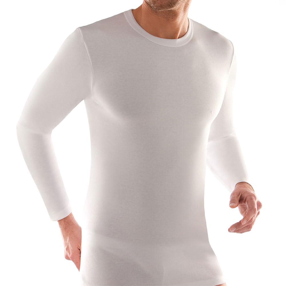 Liabel Maglia a Maniche Lunghe Uomo, Art. 2828-333, Pacco da 2pz, Bianco M