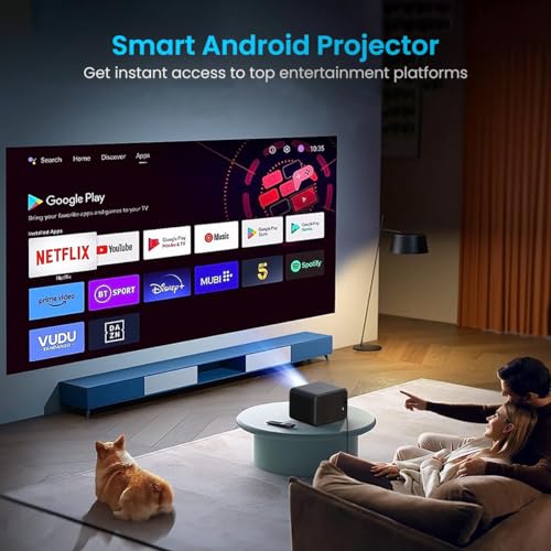Portronics Beem 460 Smart LED Projector with 1080p Full HD, 4000 Lumens, Streaming Apps (Netflix, Prime Video, Hotstar), Automatic Focus, Auto Keystoning, Bluetooth, Wi-fi, 10W Speakers (Black) view 2