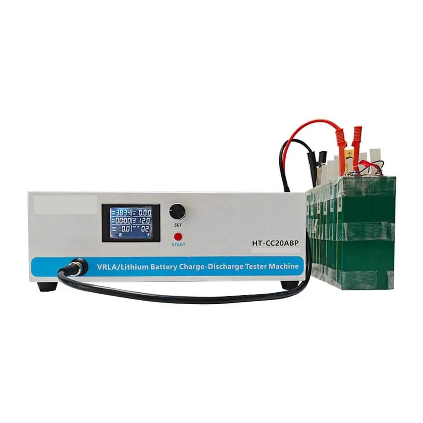 Tester baterii 9-99 V 20 A do akumulatorów litowych, kwasowo-ołowiowych i innych. Ładowanie i rozładowywanie. Cyfrowy wyświetlacz. Tester obciążenia. Pomiar rezystancji