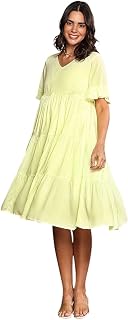 MomToBe Women's Rayon Maternity Dress with Zippers for Nursing Pre and Post Pregnancy Price In India