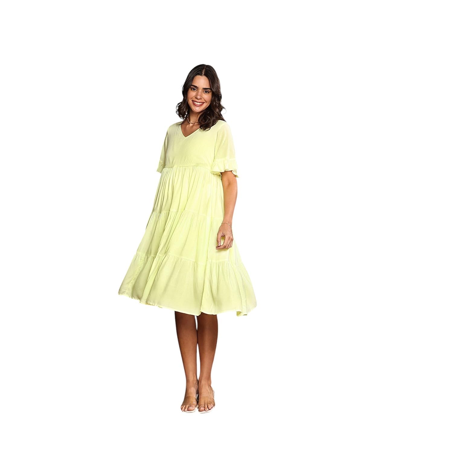 momtobe Women's Rayon Maternity Dress with Zippers for Nursing Pre and Post Pregnancy-picture-27