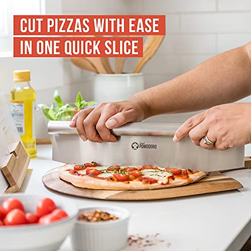 Image of Chef Pomodoro Pizza Peel and Cutter Set, Foldable Handle, 12x14 in