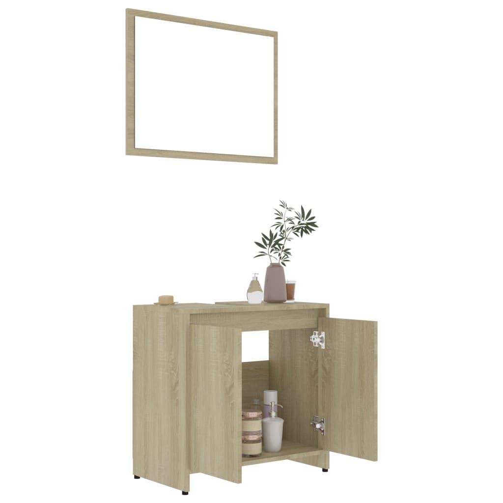 VidaXL Armadietto Bagno Rovere Fumo 30x30x190 cm in Legno Multistrato