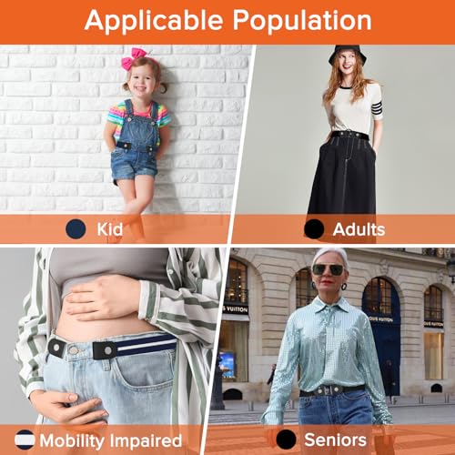 Image of No Buckle Belts for Women, Elastic Belts for Women, Comfortable Womens Belts for Jeans, Stretch Belts for Women