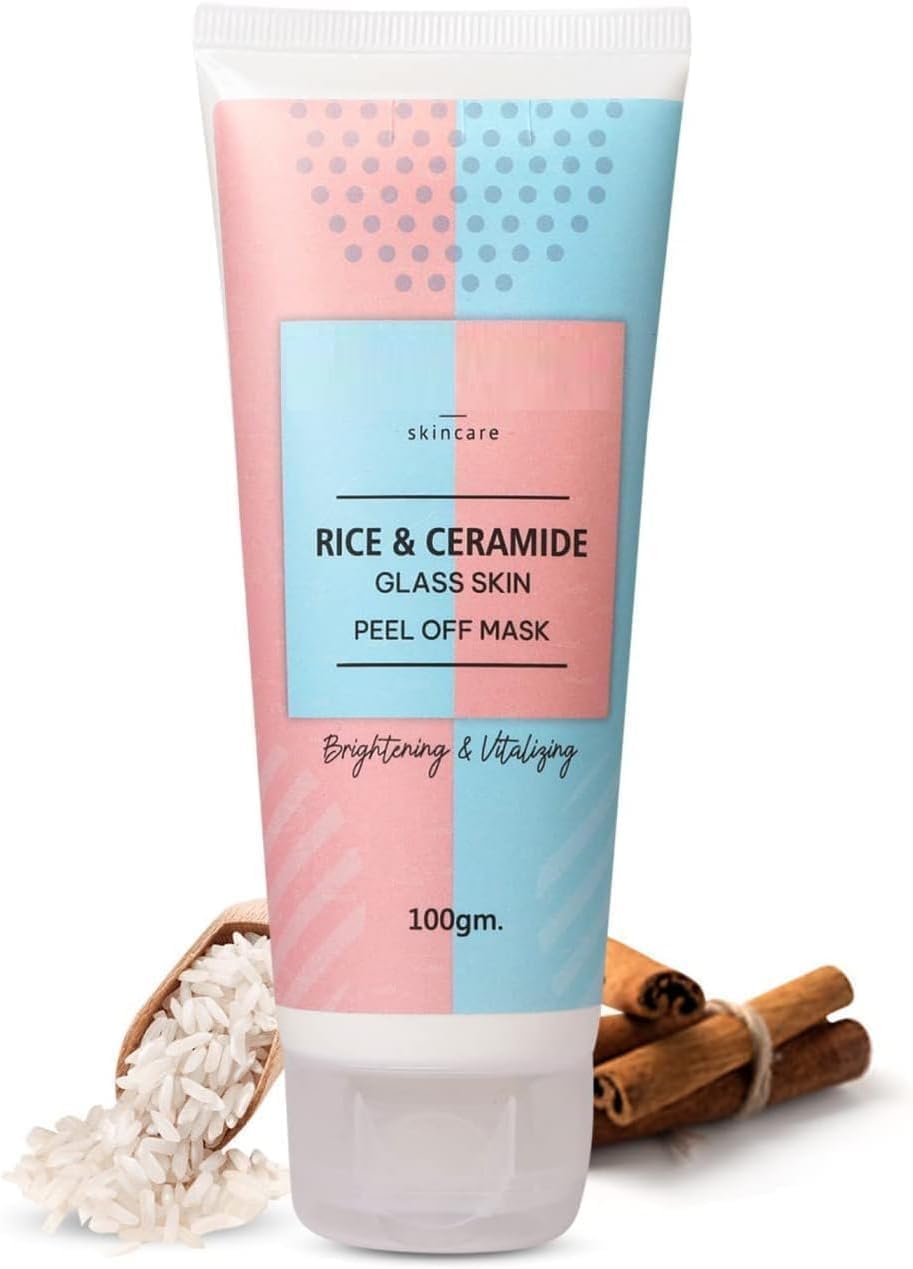 DK Reis- und Ceramid-Peel-Off-Maske aus koreanischem Glas, 100 g, für makellose Haut und strahlenden Hautton