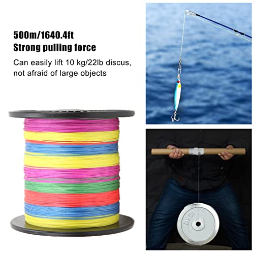 Agatige PE-Angelschnur, 500 m Korrosionsbeständigkeit PE-Geflechtschnur für Süßwasser-Salzwasserfischen – Bild 3