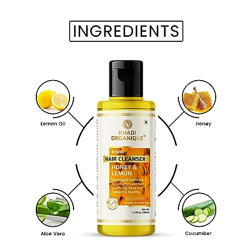 Image of Khadi Organique Honey & Lemon Juice Hair Cleanser 210 ml - Pack of 1