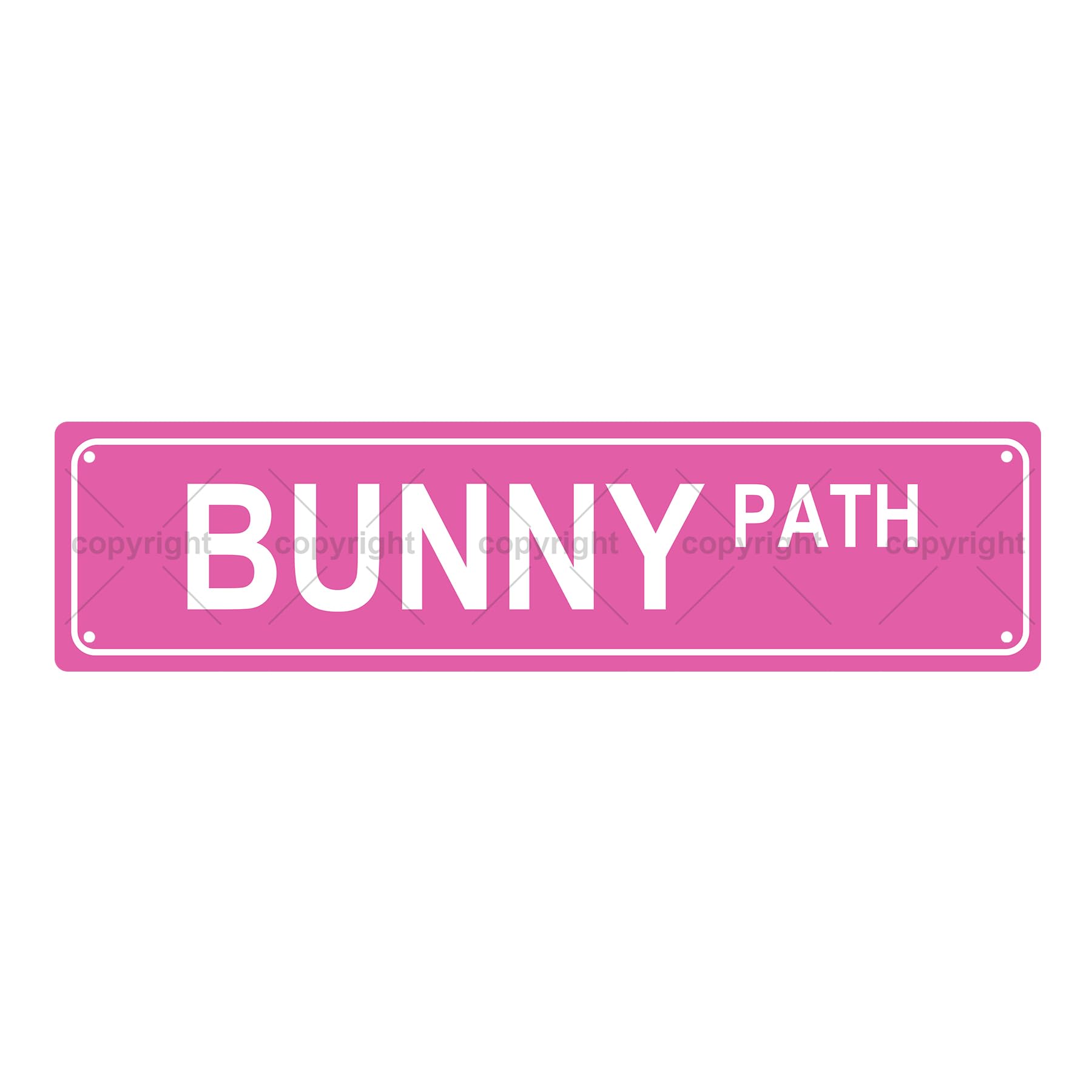 Bunny Path Animal Metal Tin Street Sign Bar Cafe Garage Cave Home Room Wall Bathroom Farmhouse Garden Porch Patio Decor,4x16 Inch
