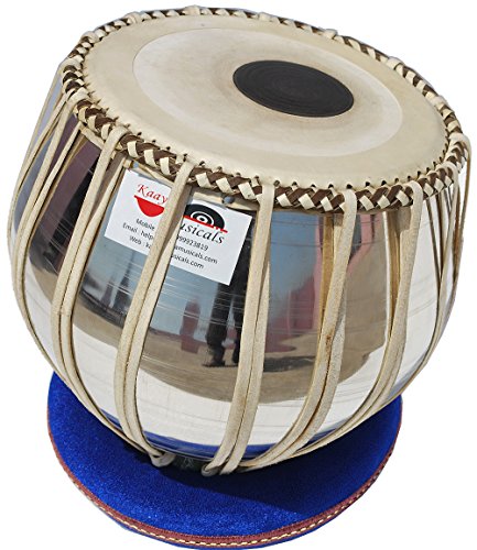 Tabla ensemble de tambours Bayan acier chrome et Dayan bois de Sheesham