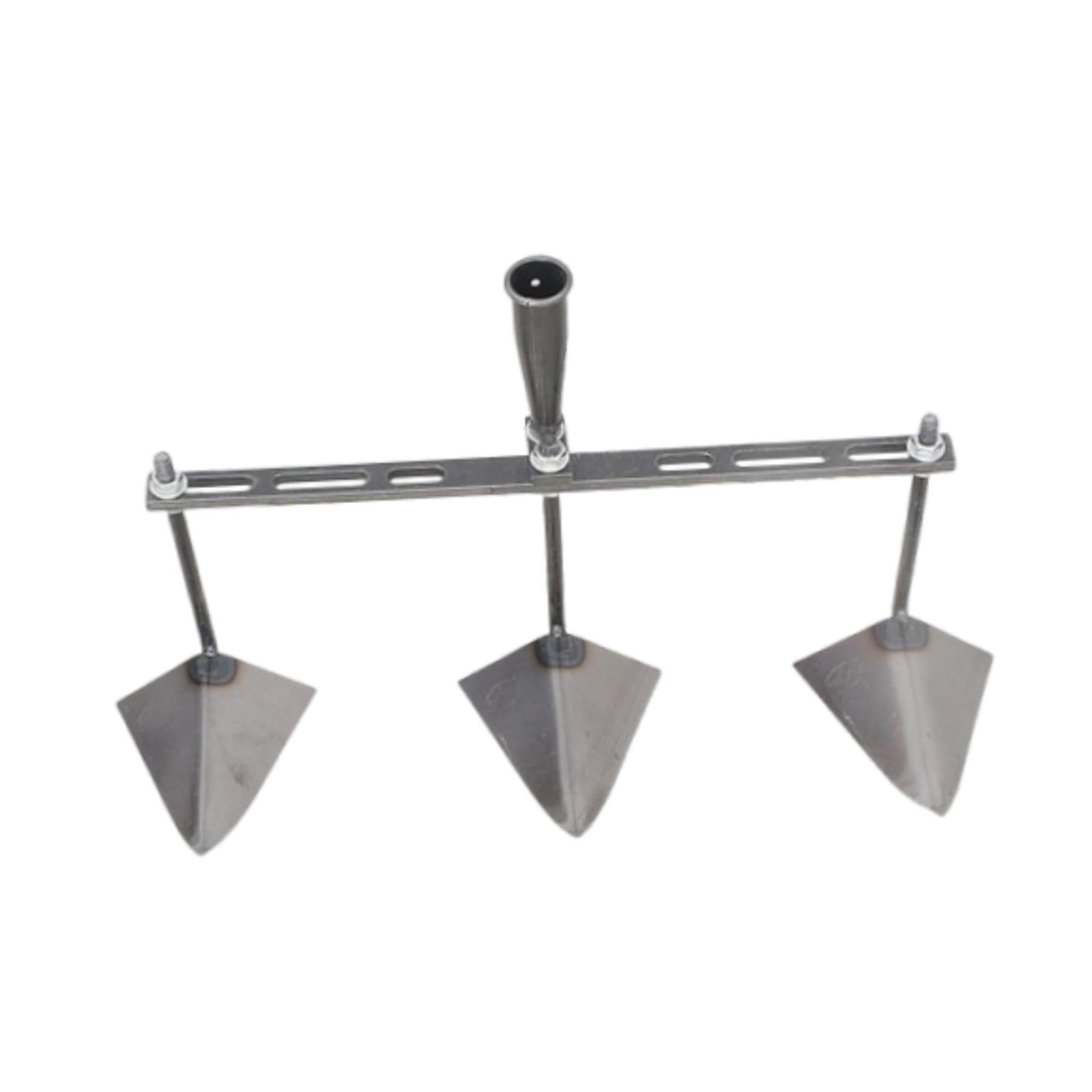 de Jardín con Cabezal Triangular, Herramienta Agrícola Manual con Distancia Ajustable para Principiantes, Bordes, 50cm Tres Cabezas
