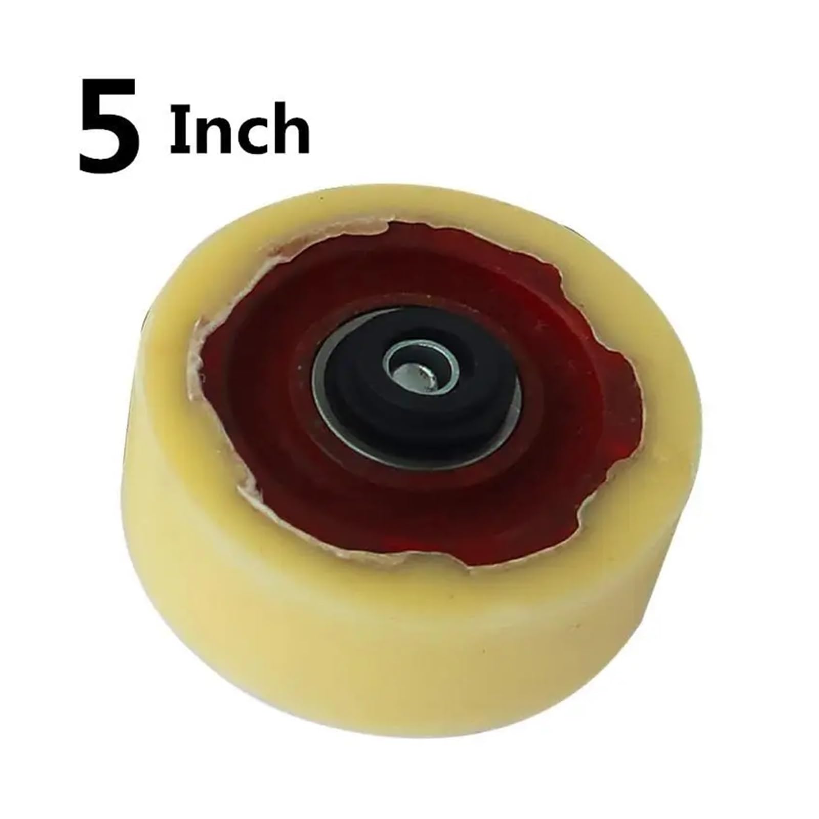 1 Pack 5 Inch Single Wheel Caster Heavy Duty Iron Core Nylon Load Bearing Wear Resistant Flat Drive Thrust