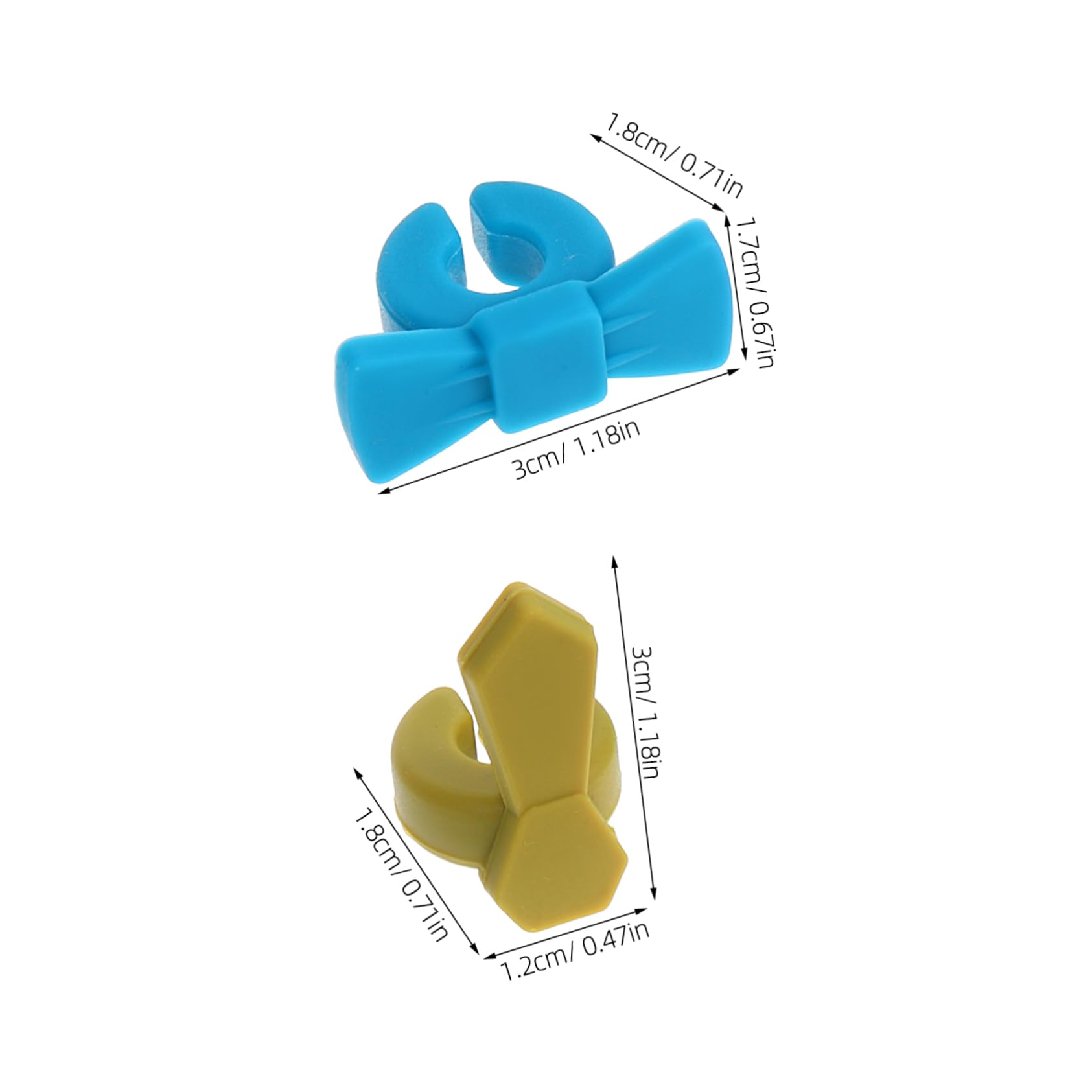 PRETYZOOM 6pcs Silicone Wine Glass Markers Reusable Bowtie Tie Charms for Party Supplies for Home Bars Easy to Identify Your Drink at Gatherings