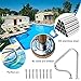 ZWLI Pool Grab Rail Swimming Pool Handrail Stair Rail, 31.4'' x 31.4'' Stainless Steel Pool Railings for Inground Pools or Steps, Pool Hand Rail with All Accessories Safety Products
