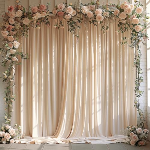 10x10ft Wrinkle Free Backdrop Curtain for Parties Soft Fabric Drapes