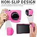 G7X Mark III Case, Soft Silicone Protective Case Cover for Canon Powershot G7X Mark III Digital Camera, Durable Camera Body Skin Protector with Removable Lens Cover - Rosy Pink