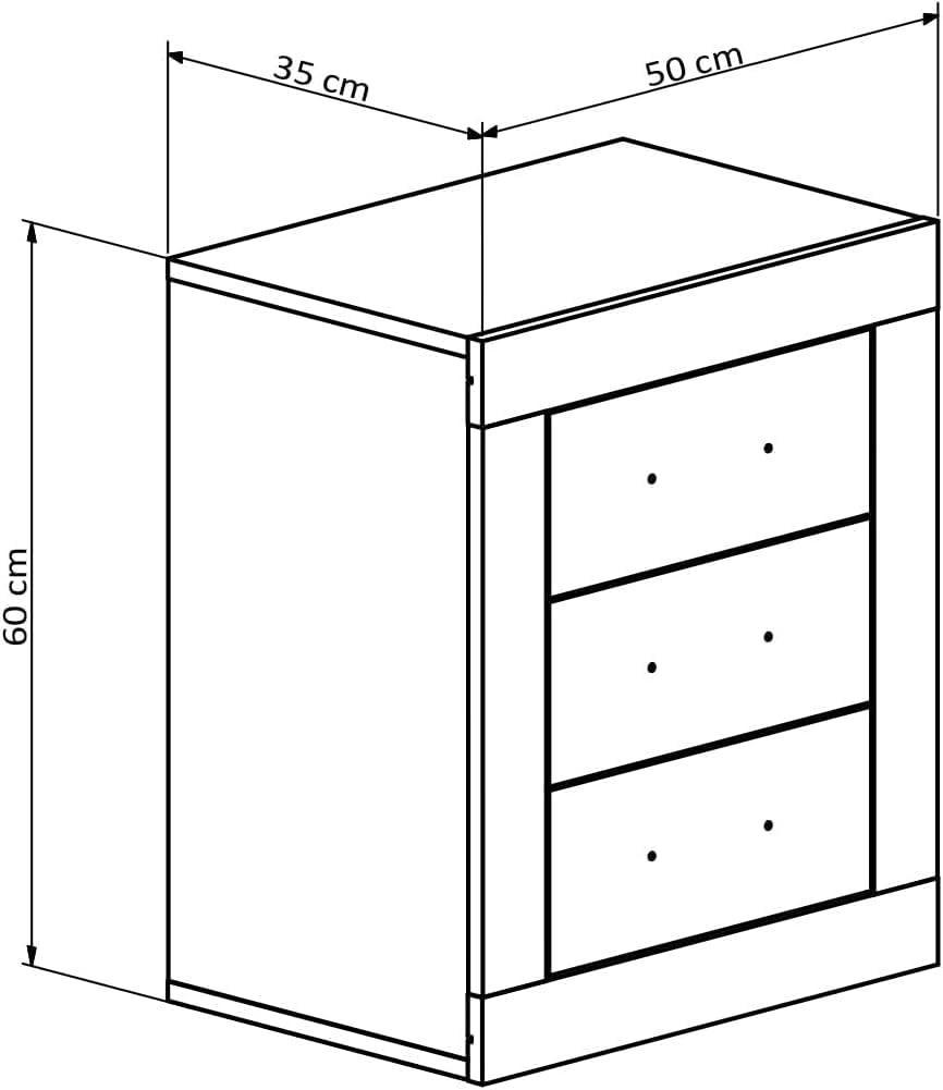 Set Completo de Dormitorio Kiara: Cabecero de Matrimonio, 2 Mesitas de Noche y Cómoda de 4 Cajones - Diseño Moderno y Elegante en Blanco y Cambria, Almacenamiento Funcional