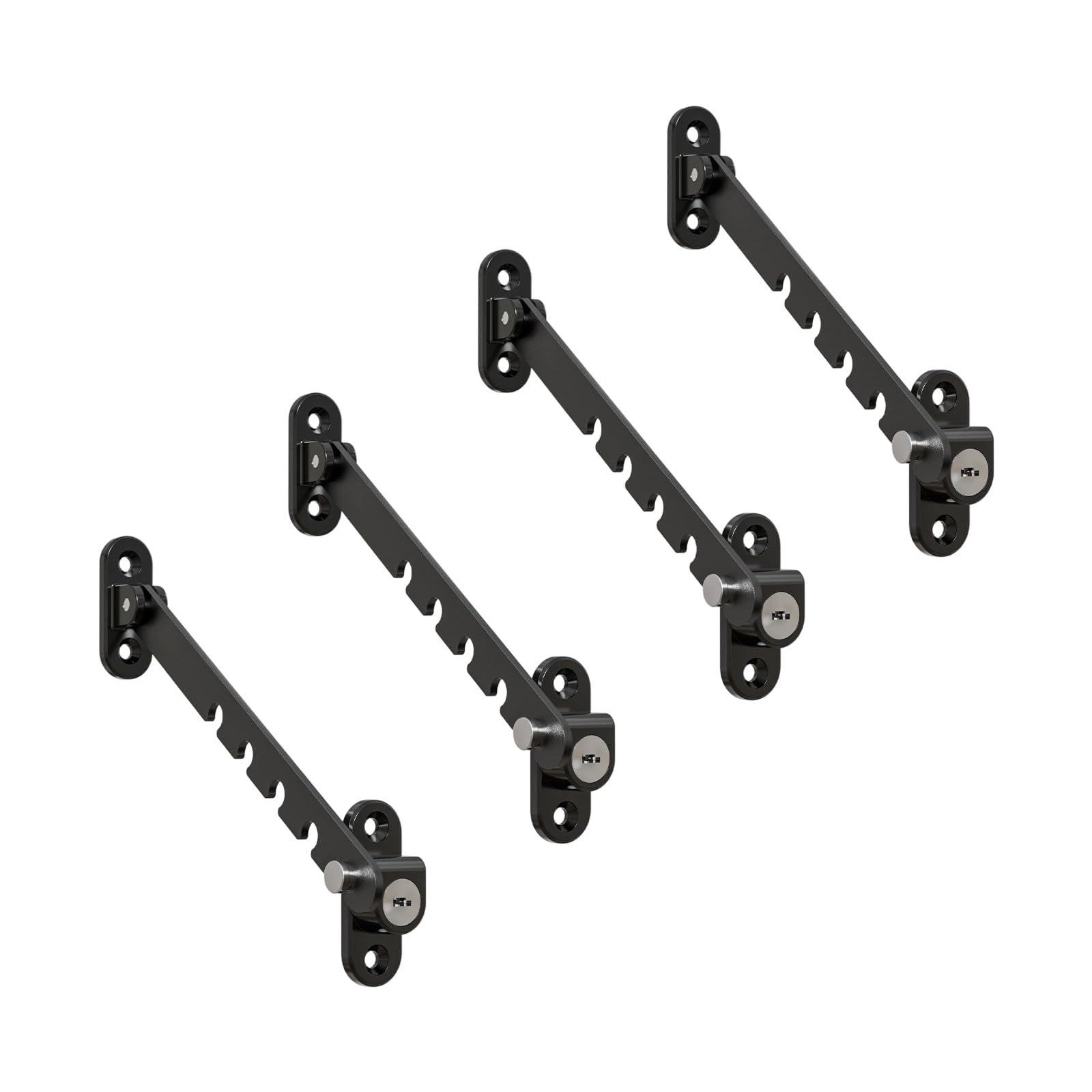 Opening Restrictor Set of 4, Adjustable Casement Panel Control for Doors, Cabinets and Drawers, Install Fit Opening Restrictor Casement Panel Limiter Adjustable Set Movement Control Door Drawer