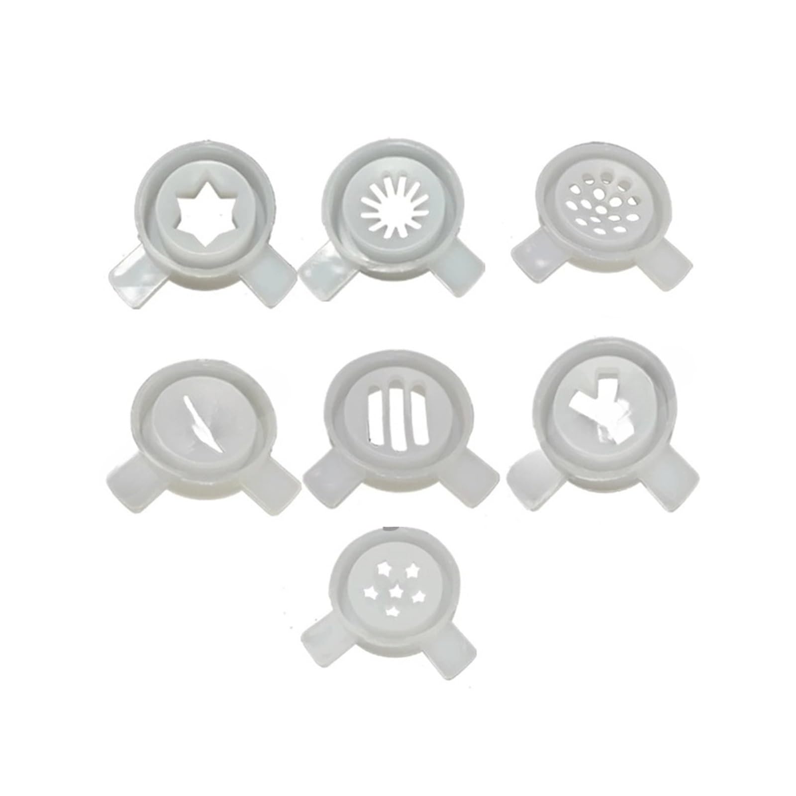 7 Pieces Ice Cream Modeling Lids Spare Part Magic Shape Caps Soft Serve Ice Cream Machines Fittings Inner