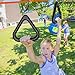 Dolibest 2PCS Monkey Bars, Triangle Trapeze Swing Bar with 2PCS Triangle Carabiners, Outdoor Play Equipment, Swing Set Accessories Monkey Rings, Obstacle Ring Toys Set for Kids, Black