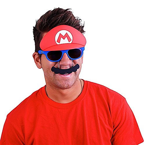 Costume-Sunglasses-Nintendo-Mario-Mustache-Sun-Staches-Party-Favors-UV400