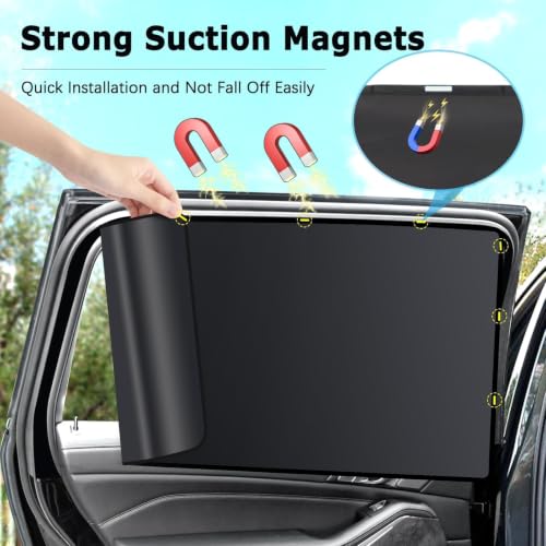 Parasol coche para Range Rover LWB 2014-2022 con protección solar eficiente y diseño magnético 4