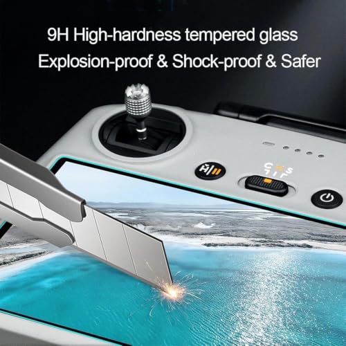 Image of Tempered Glass Screen Protector for DJI RC & RC 2 Remote Controller (5.5-Inch) | Compatible with DJI Mini 3, DJI Mini 3 Pro, DJI Air 3, DJI Mini 4 Pro, DJI Mini 5 Pro, Flip, Neo | Pack of 2