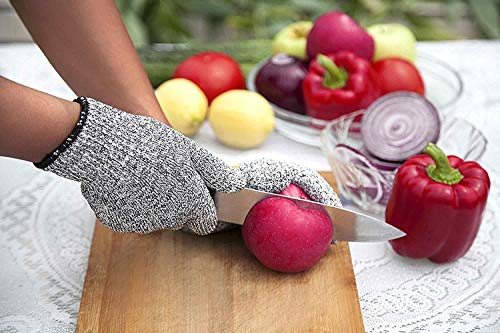 Karomouj Karo-988S Anti Cut Resistant Level 5 Protection With Elastic Hand Fitting Safety Gloves (Free Size, Grey, 1 Pair), Pack Of 1 - Rubber (Image - 6)