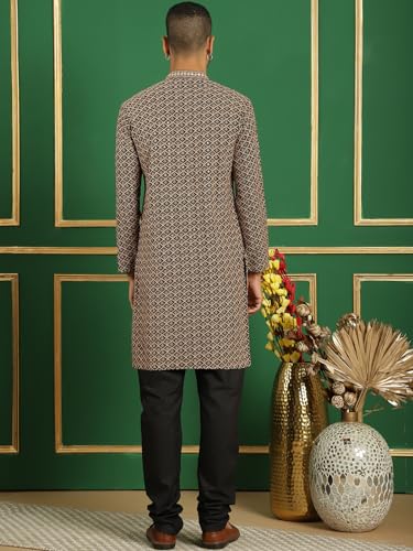 Image of Jompers Men's Cotton Embroidered Regular Kurta Sets