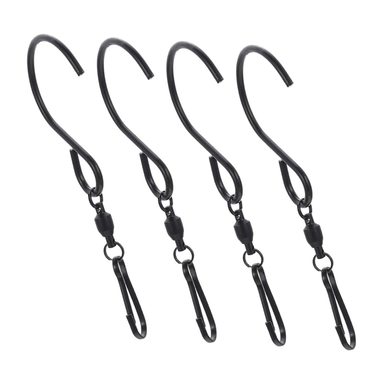 Kisangel 4PCS Heavy Duty Rotating Swivel Hooks Stainless Steel Clips for Outdoor Use for Hanging Bird Feeders Wind Spinners Lanterns and Garden Decorations