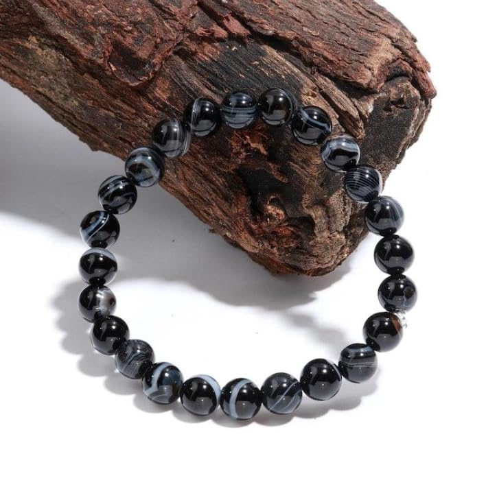 Retrend Design® Natural Black Agate Bracelet ब्लैक एगेट ब्रेसलेट Sulemani Hakik Bracelet Original Certified Agate Bracelet for Women Aqeeqee Bracelet Kala Akik Vaḷaiyal Hatho Ka Beslet Pulsera (B0DCBX1T8Z) Amazon Price History, Amazon Price Tracker