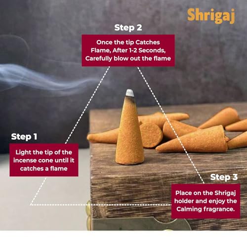 Image of Natural Garden Fancy Fragrance Dry Dhoop Cones - 51 Cones for Daily puja, Meditation & Rituals (Natural Garden Fragrance)