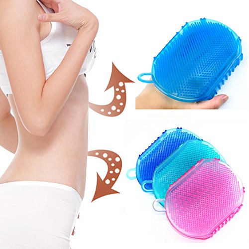 Silicone Shower Brush - Silicone Exfoliating Brush Scrubber Bath Scrub Glove Spa Back Bath Gloves Exfoliation Shower Brush Body - Bath Body Glove - Bath Exfoliating Gloves - Bath Gloves
