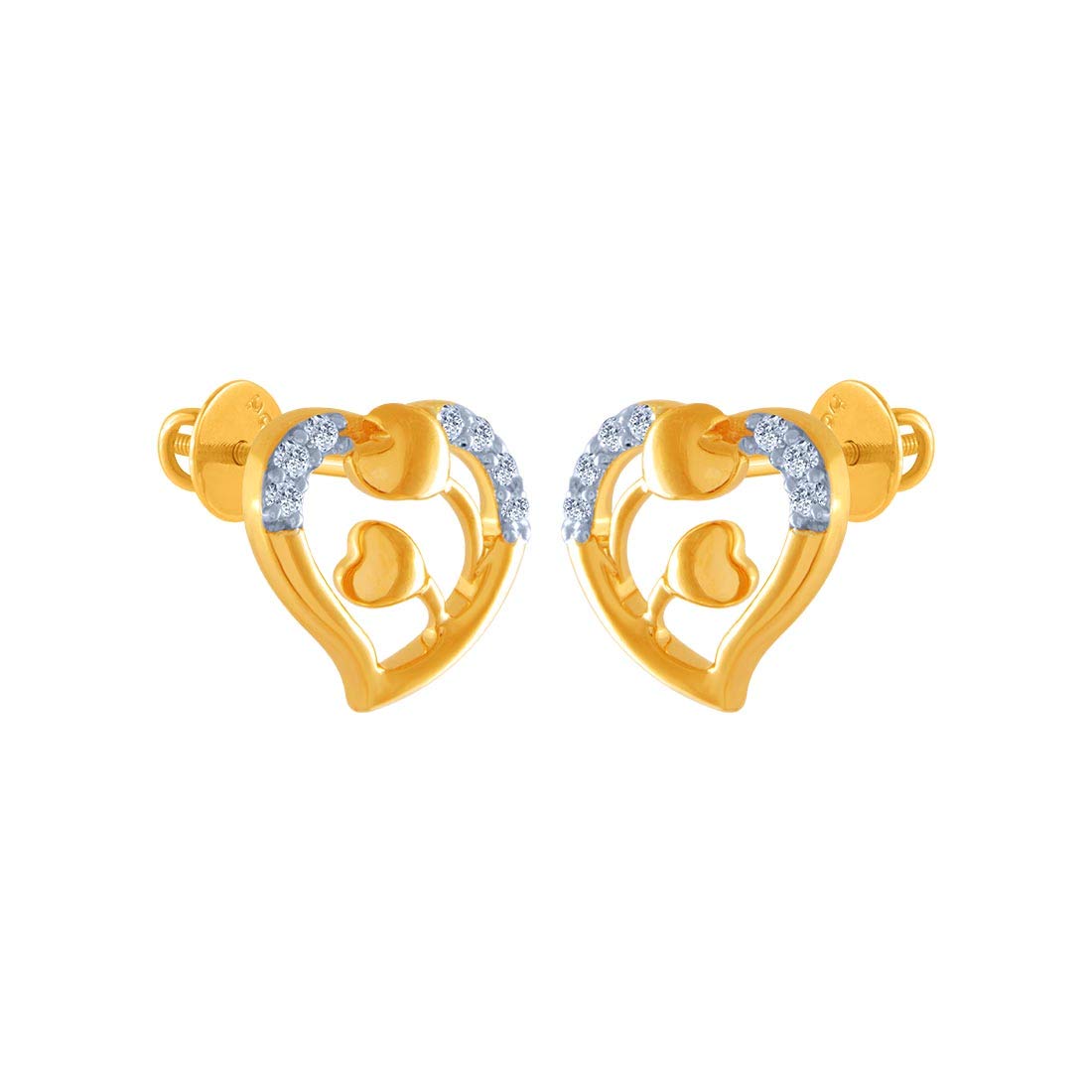 Gold and Diamond Stud Earrings for Women-image-46