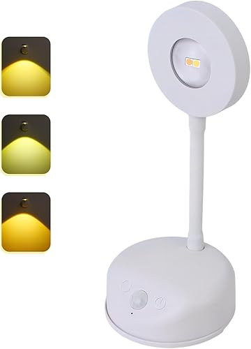 Lámpara de pared con sensor de movimiento, foco LED recargable, lámpara de lectura de cabecera con rotación flexible con 3 temperaturas de color disponible en Yaxa Peru