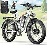 PHJU 6000W 60V Dual Motors Electric Bike for Men, 24'' Fat Tire Max 45 mph 100 Miles...