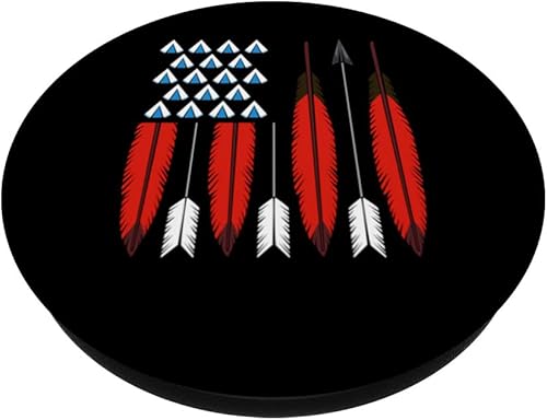 Miniatura 2 de Native American USA Flag Indian Heritage Culture Fan Pride PopSockets Swappable PopGrip